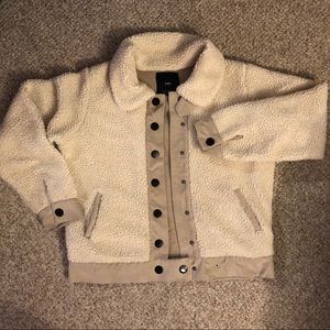 Zara Sherpa Teddy Jacket Sz M